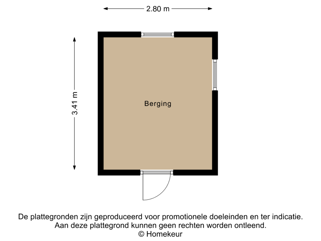 View floorplan of Berging of De Savornin Lohmanlaan 21