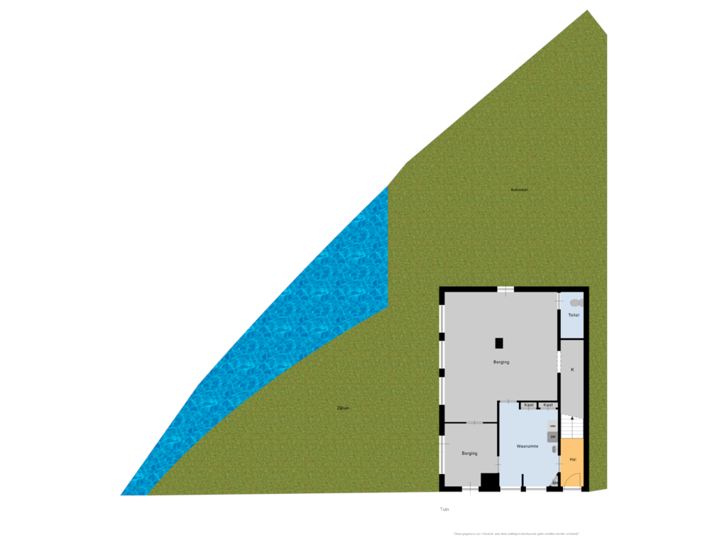 View floorplan of Tuin of Bleekersstraat 60