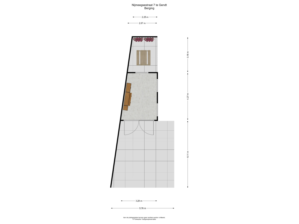 Bekijk plattegrond van Berging van Nijmeegsestraat 7