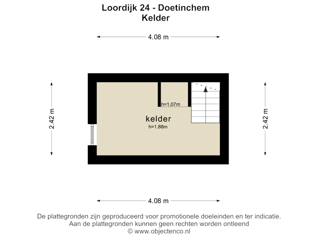 Bekijk plattegrond van KELDER van Loordijk 24