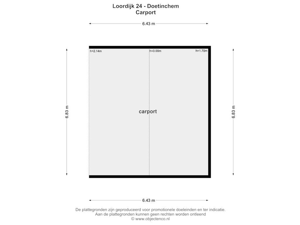 Bekijk plattegrond van CARPORT van Loordijk 24