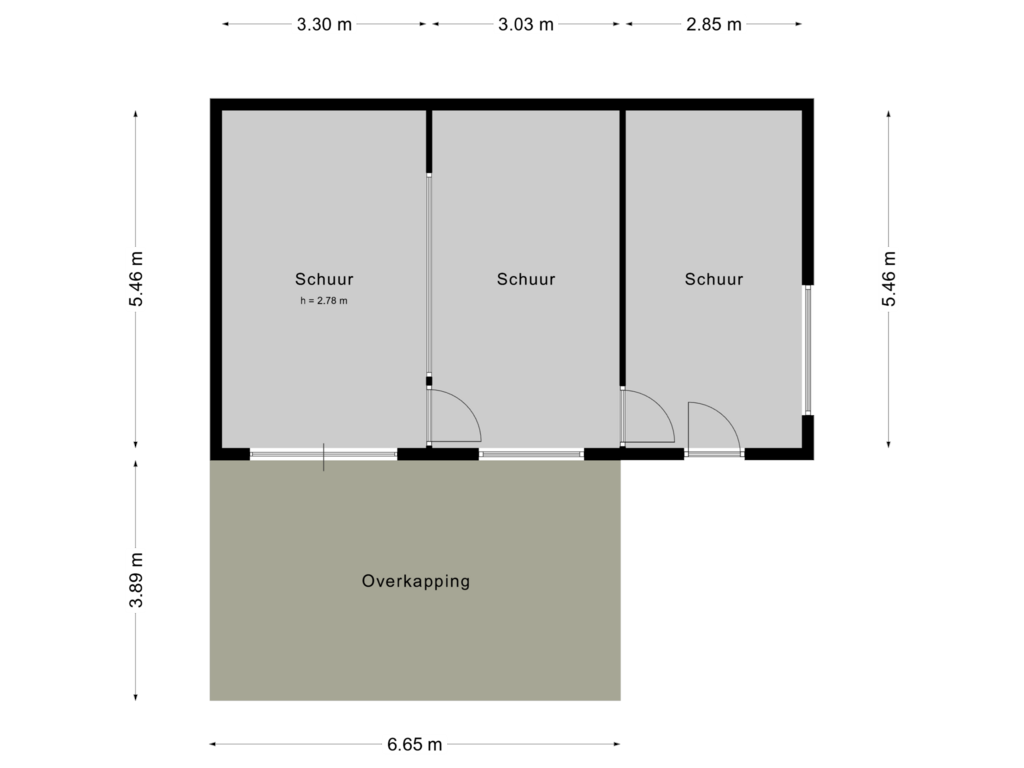 Bekijk plattegrond van Schuur van IJsselmeerstraat 42