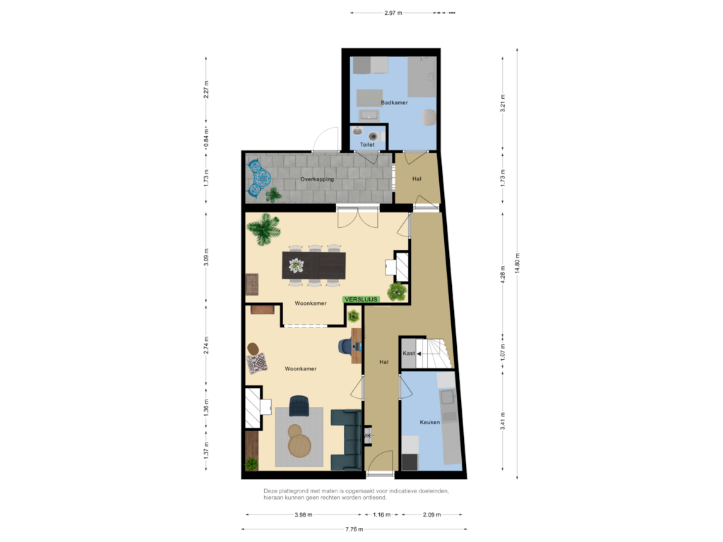 Bekijk plattegrond van First floor van Sassenstraat 4