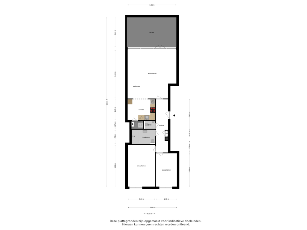 Bekijk plattegrond van Appartement van Noordstraat 21