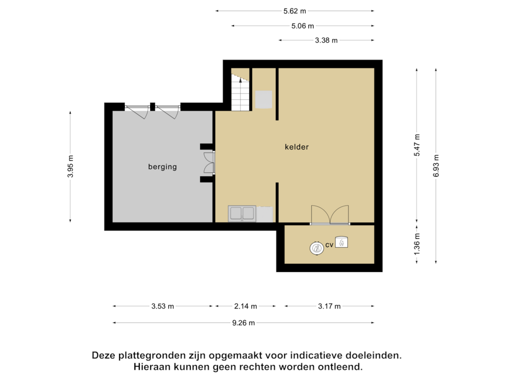 Bekijk plattegrond van Souterrain van 't Jagerspaadje 3