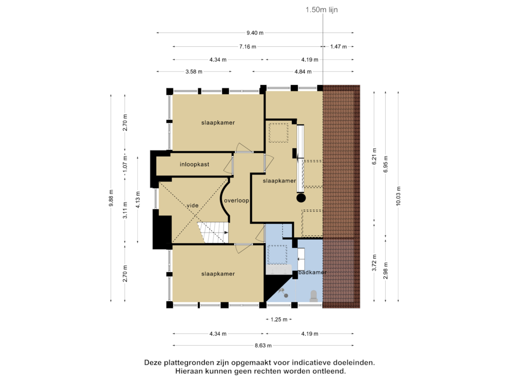 Bekijk plattegrond van 1e verdieping 1 van 't Jagerspaadje 3