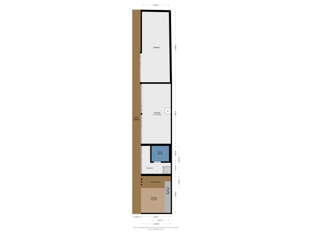 Bekijk plattegrond van Tuinhuis van Kiesterzijl 56