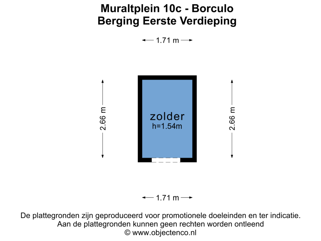 View floorplan of BERGING 2 of Muraltplein 10-C