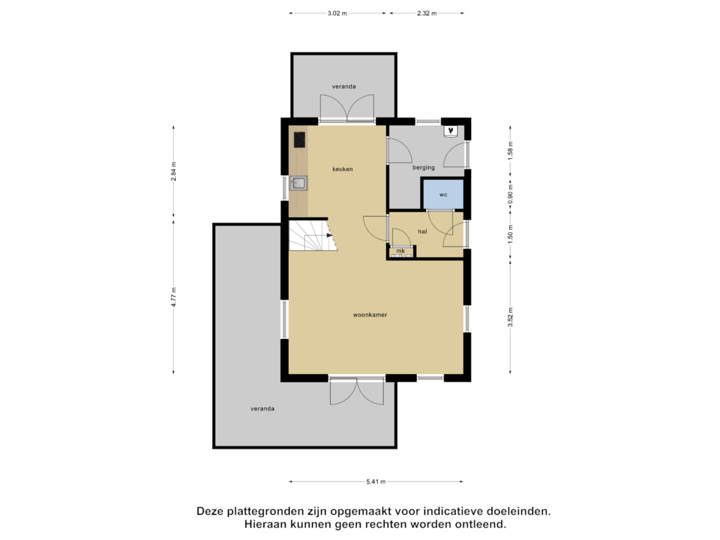 View floorplan of Begane Grond of Groeneweg 1-0056