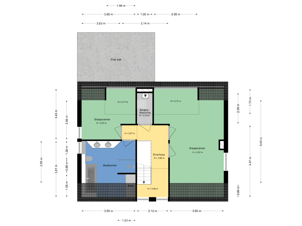 Bekijk plattegrond van 1e Verdieping van Oosterlaan 37