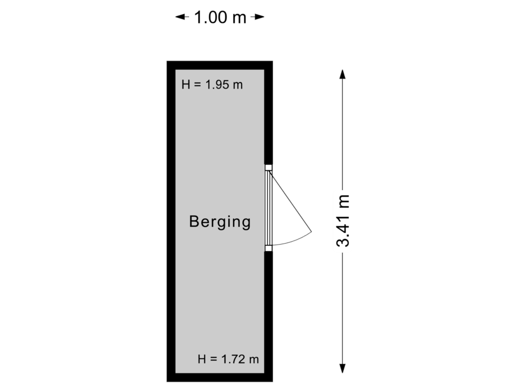 Bekijk plattegrond van Berging van Oosterlaan 37