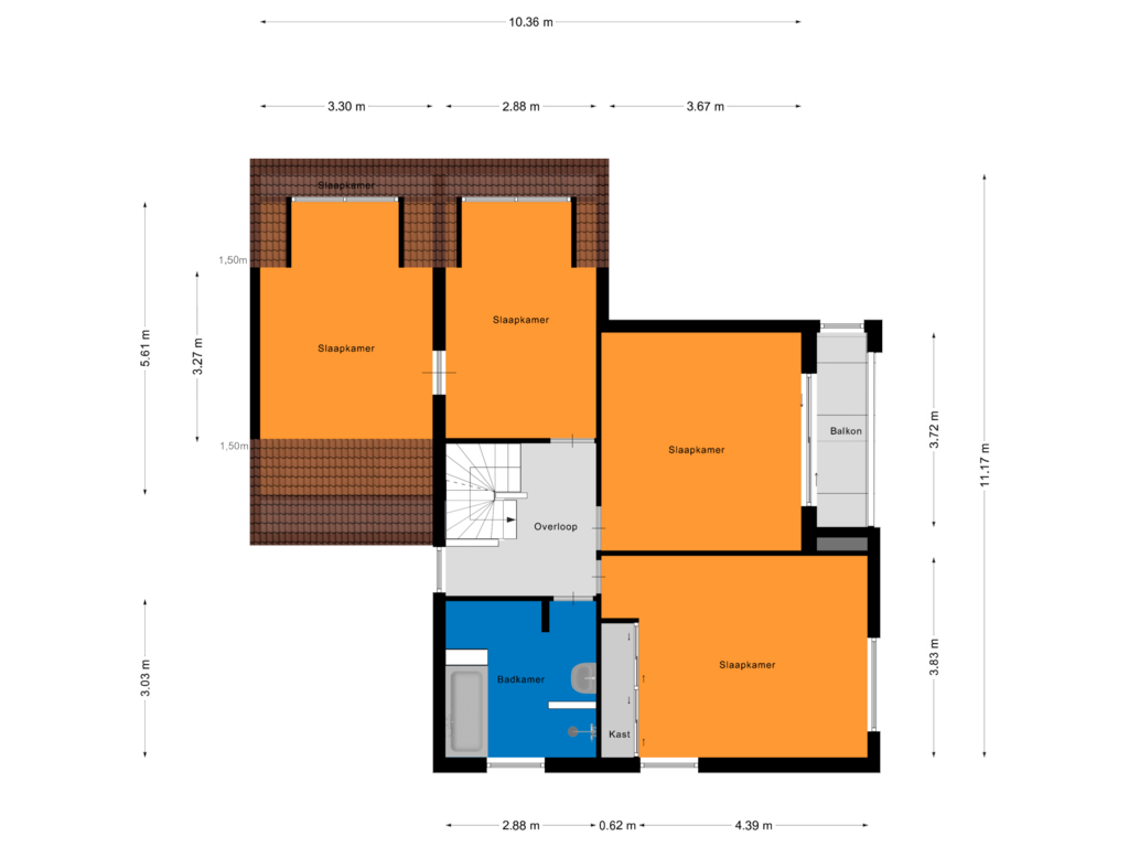 View floorplan of Eerste Verdieping of Rubenslaan 19