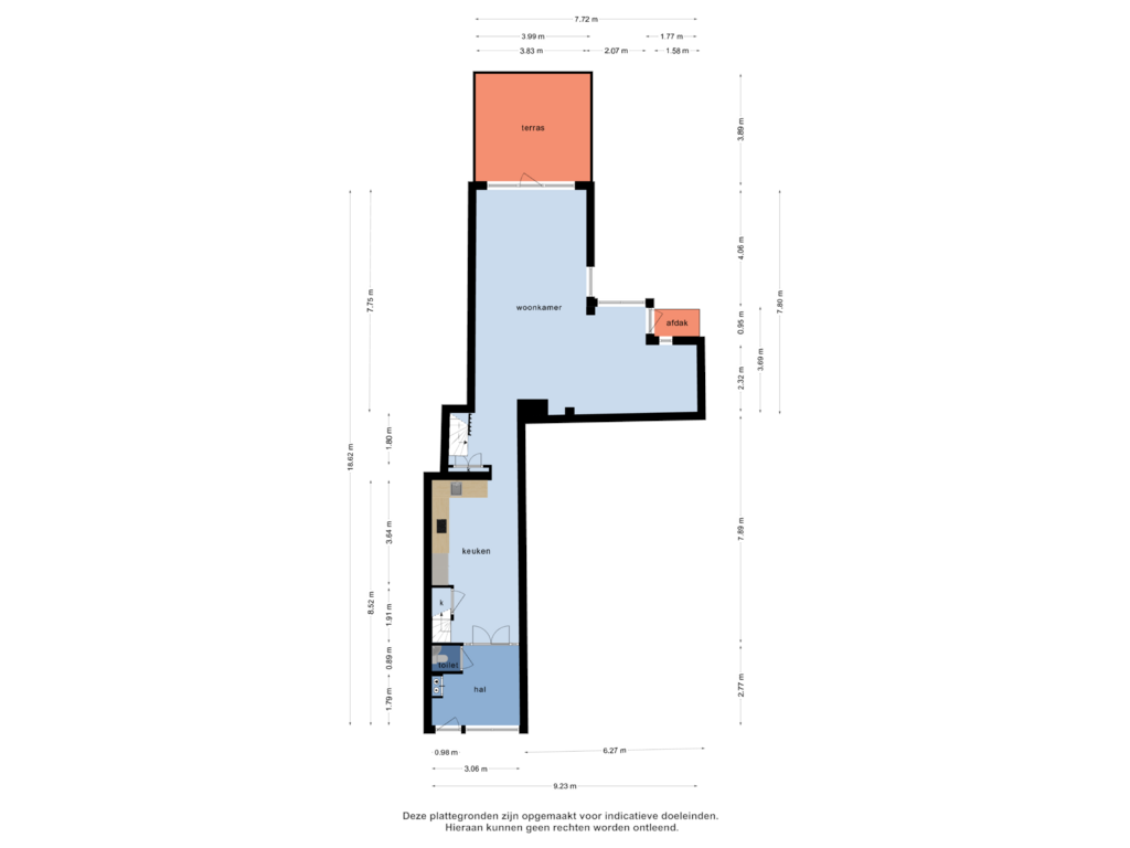 Bekijk plattegrond van Begane grond van Kinderdijk 58