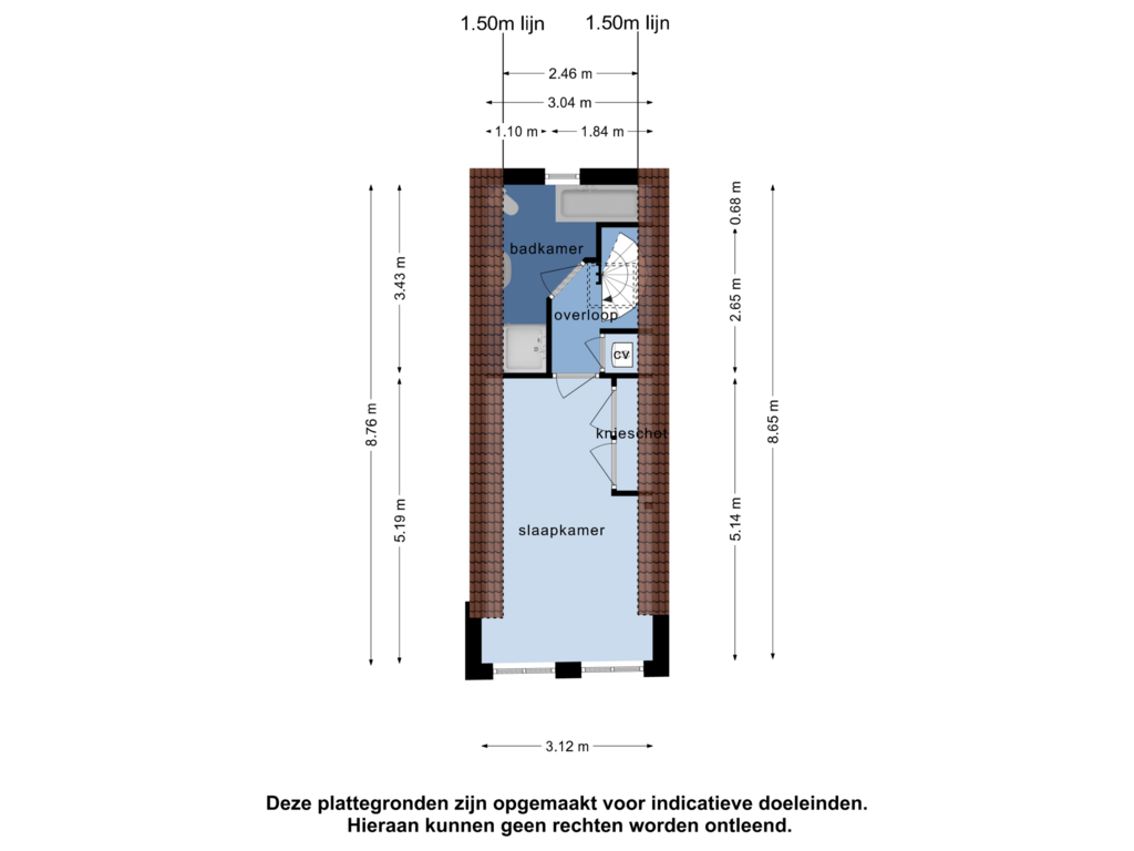 Bekijk plattegrond van 2e  verdieping van Kinderdijk 58