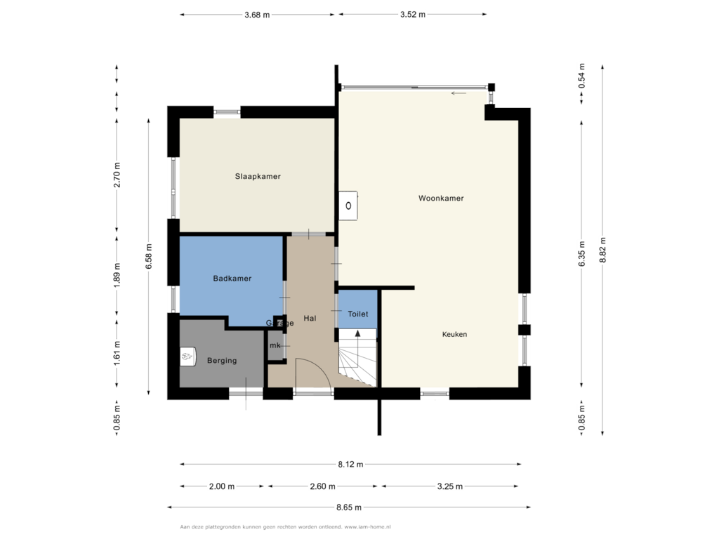 Bekijk plattegrond van Beganegrond van Westelbeersedijk 6-R50