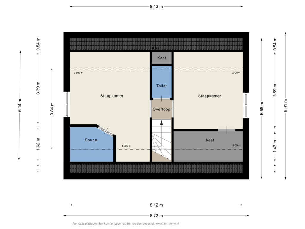 Bekijk plattegrond van 1e Verdieping van Westelbeersedijk 6-R50