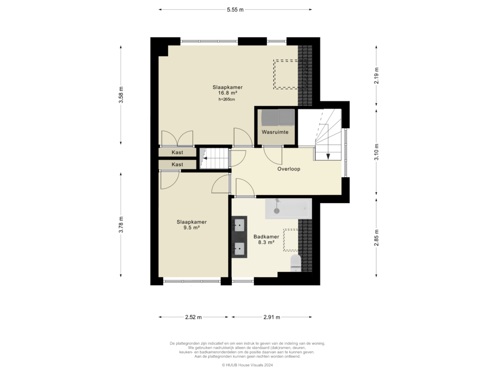 View floorplan of 1e verdieping of Amersfoortseweg 73