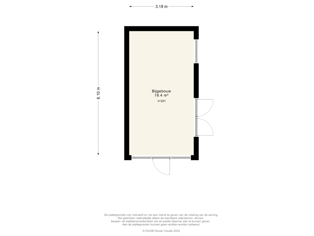 View floorplan of Bijgebouw of Amersfoortseweg 73