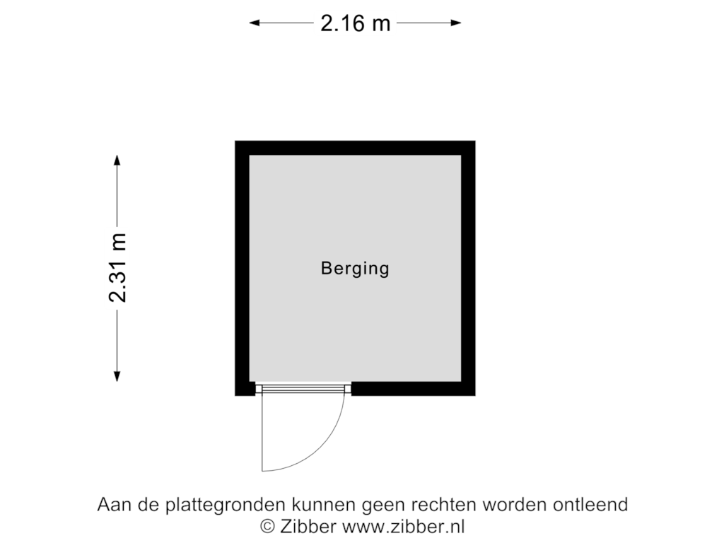 Bekijk plattegrond van Berging van Van Obdamstraat 61