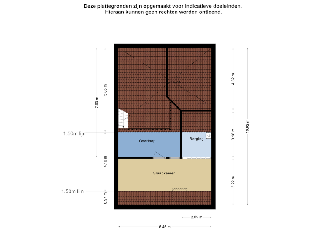 View floorplan of 1e verdieping of Bijsselseweg 11-41