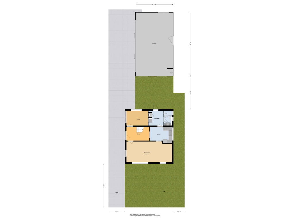 Bekijk plattegrond van Situatie van Kromme Spieringweg 499