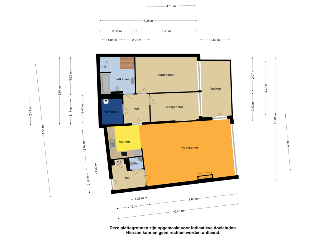 Bekijk plattegrond van Appartement van Steenwijkerdiep 134