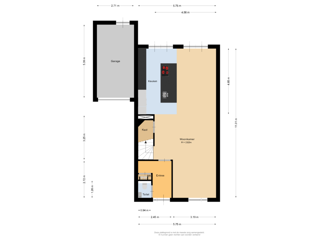 Bekijk plattegrond van Begane grond van Directeur de Gelderstraat 9