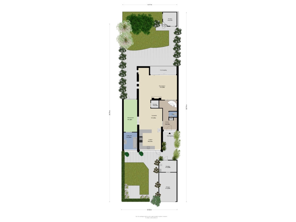 Bekijk plattegrond van Begane grond tuin van Cycladen 32