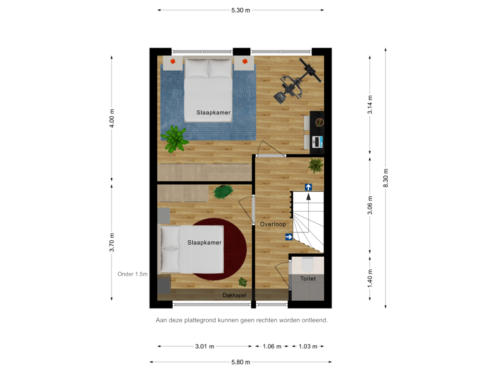 View floorplan of Eerste verdieping Hondiusstraat 39 of Hondiusstraat 39