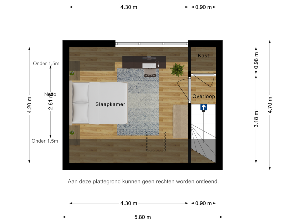 View floorplan of Tweede verdieping Hondiusstraat 39 of Hondiusstraat 39