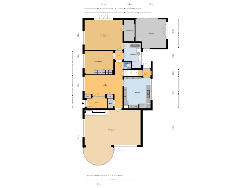 Bekijk plattegrond van Begane Grond van Raaphorstlaan 11-D