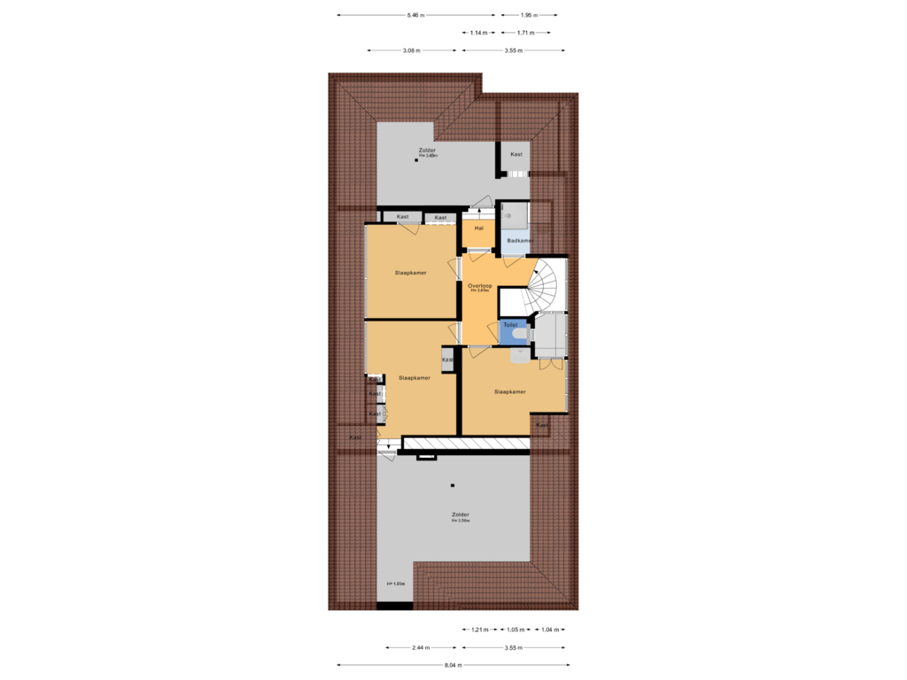 Bekijk plattegrond van 1e Verdieping van Raaphorstlaan 11-D