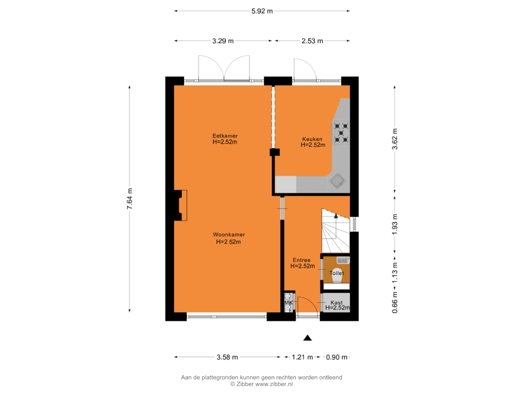 Bekijk plattegrond van Begane Grond van Boterbloemstraat 2