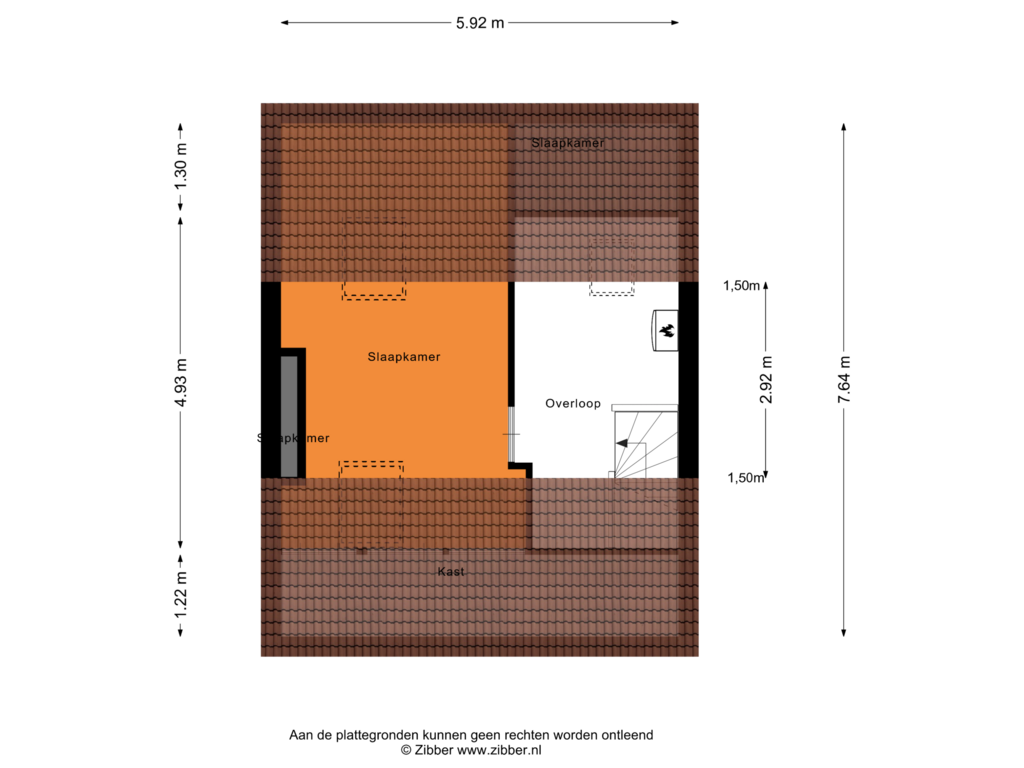 Bekijk plattegrond van Tweede Verdieping van Boterbloemstraat 2