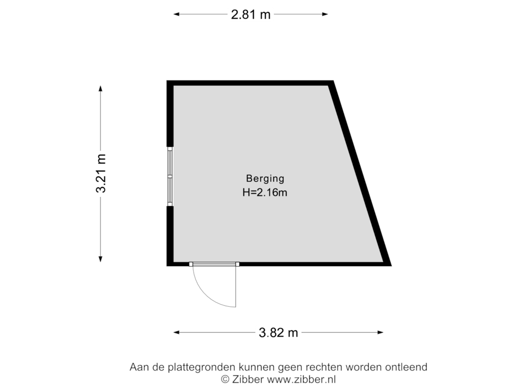 Bekijk plattegrond van Berging van Boterbloemstraat 2