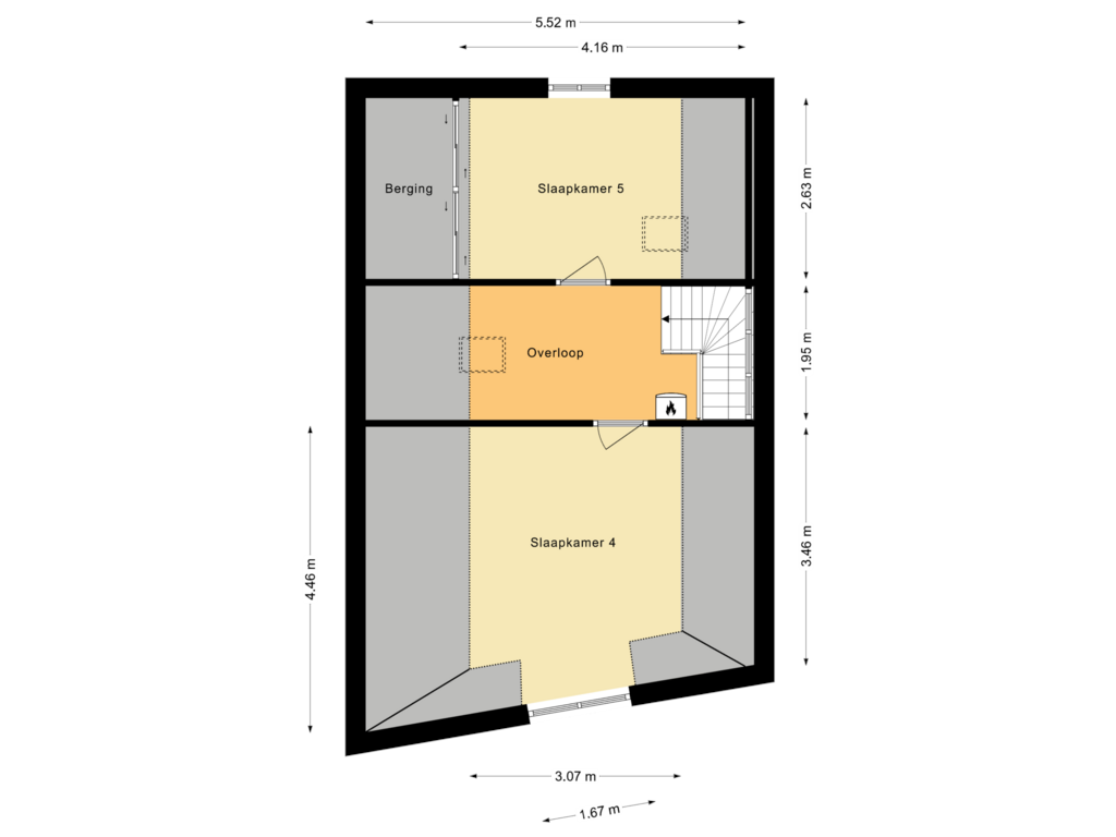 Bekijk plattegrond van Tweede verdieping van Tesselschadestraat 83