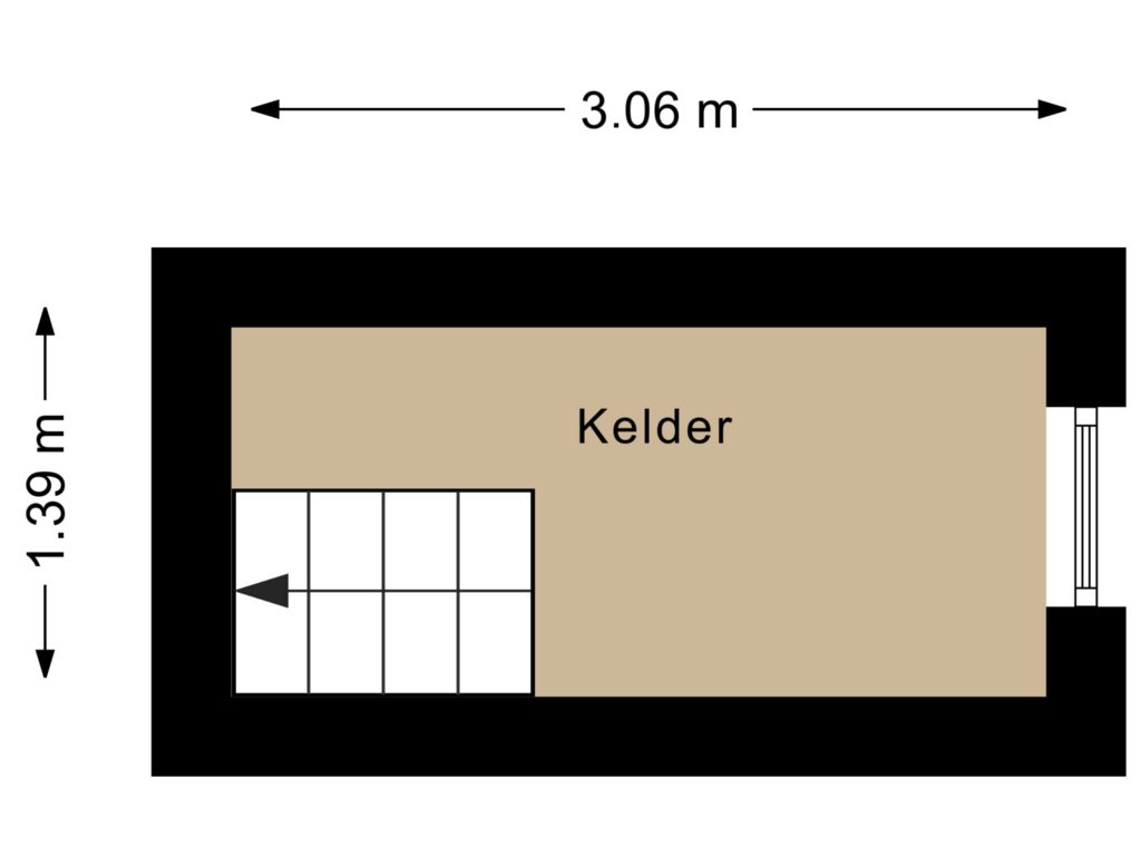 Bekijk plattegrond van Kelder van Steenbergerweg 5