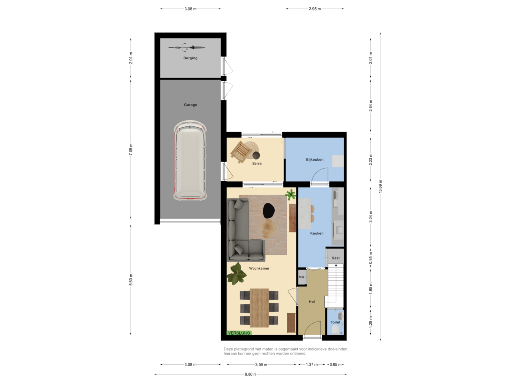 View floorplan of First floor of Mariahoevestraat 1