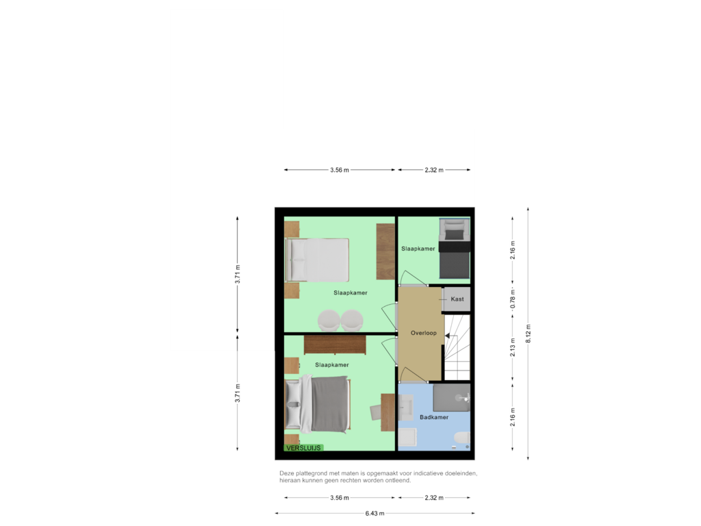 View floorplan of Second floor of Mariahoevestraat 1