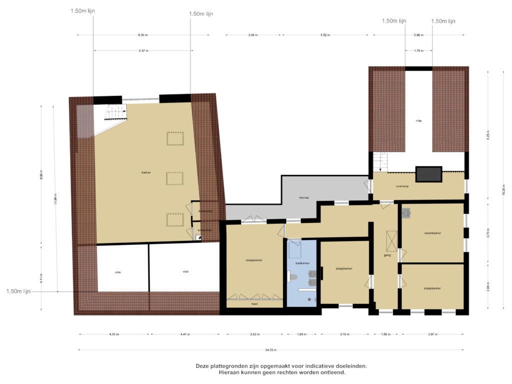 Bekijk plattegrond van Eerste Verdieping van Hussenbergstraat 25