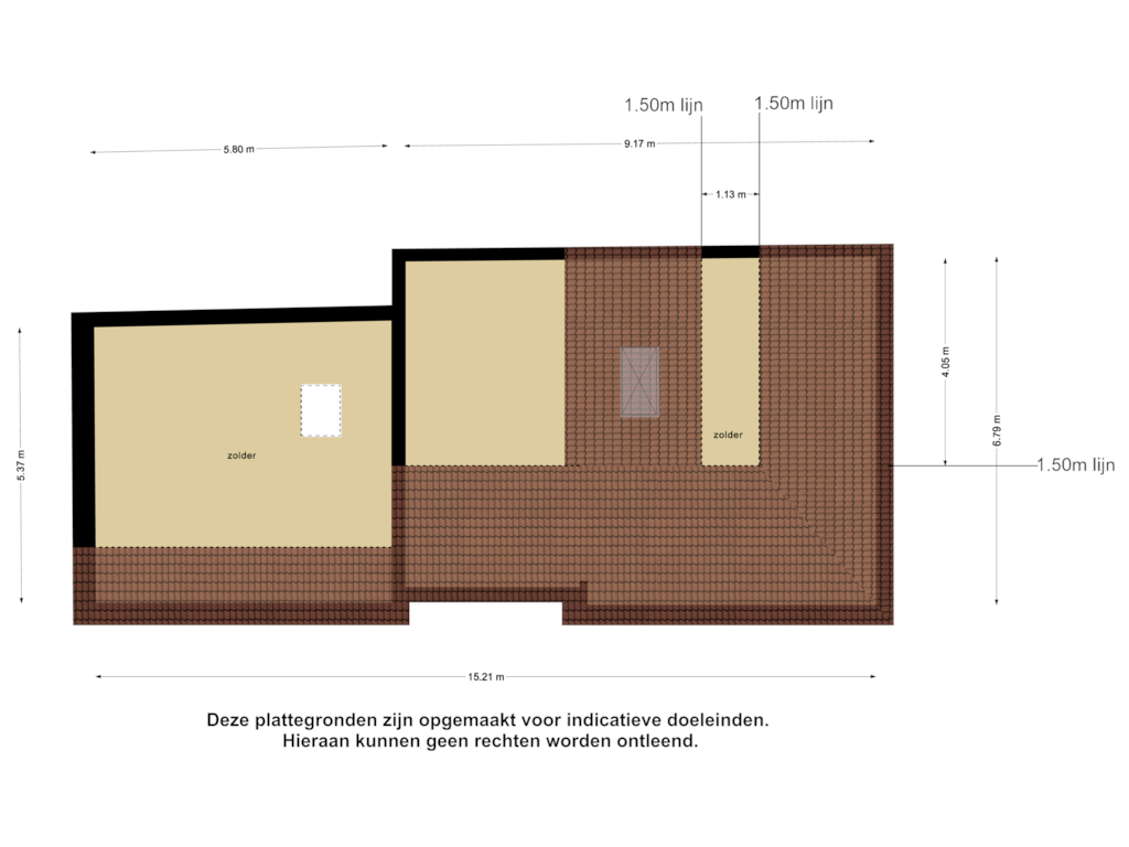 Bekijk plattegrond van Zolder van Hussenbergstraat 25