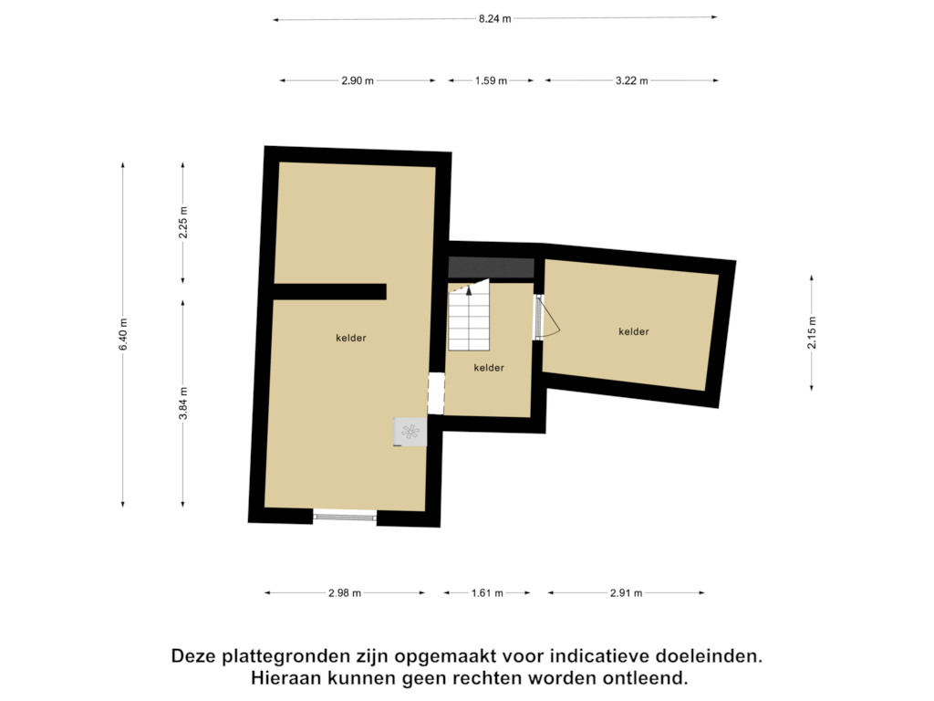 Bekijk plattegrond van Kelder van Hussenbergstraat 25