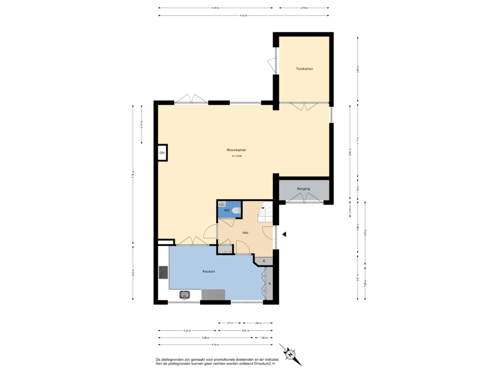 Bekijk plattegrond van Begane Grond van Eikenhorstlaan 20