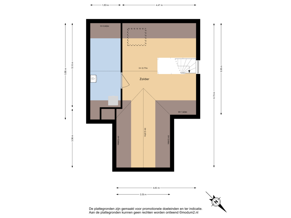 Bekijk plattegrond van 2e Verdieping van Eikenhorstlaan 20