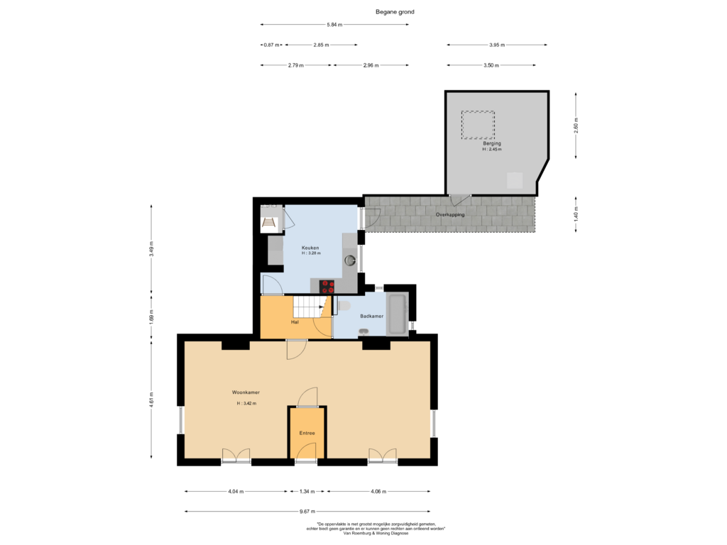 View floorplan of Begane grond of Paul Krugerstraat 21