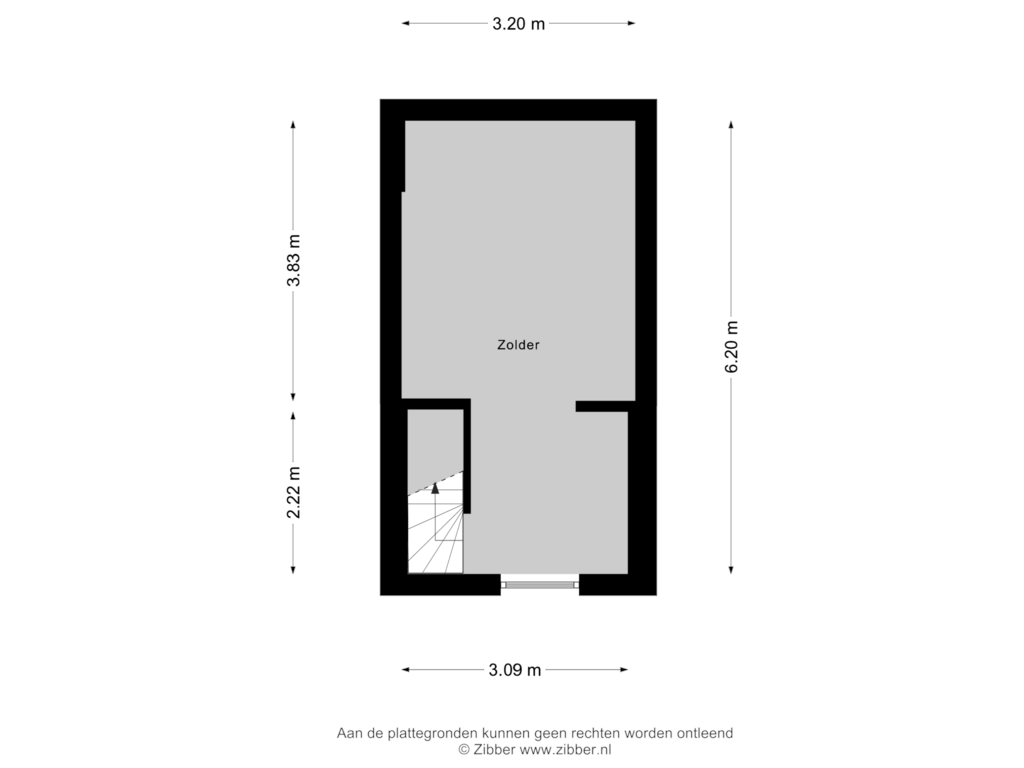 Bekijk plattegrond van Kelder van Kerkstraat-noord 44