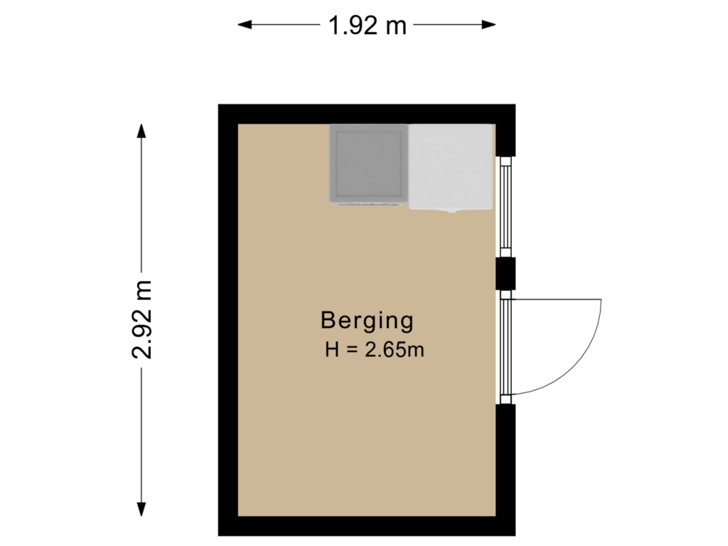 Bekijk plattegrond van Berging van Zuiderweg 2-120