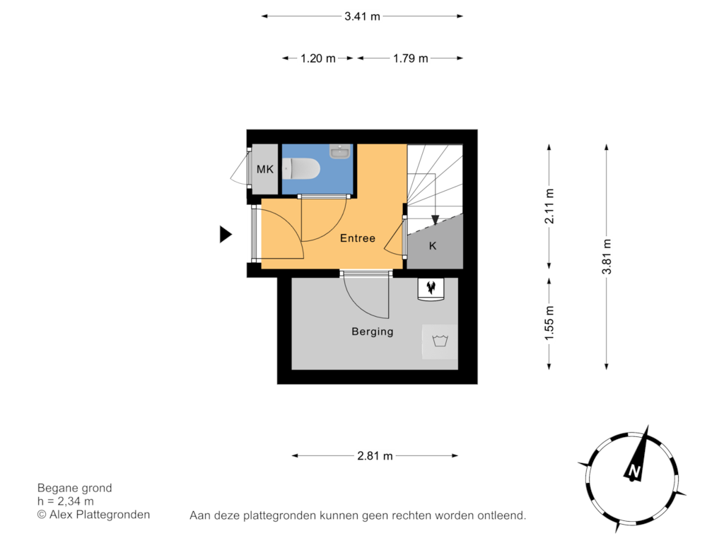 Bekijk plattegrond van Begane grond van Gandhilaan 13