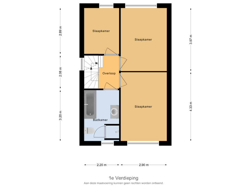 View floorplan of 1e Verdieping of Wintertaling 73