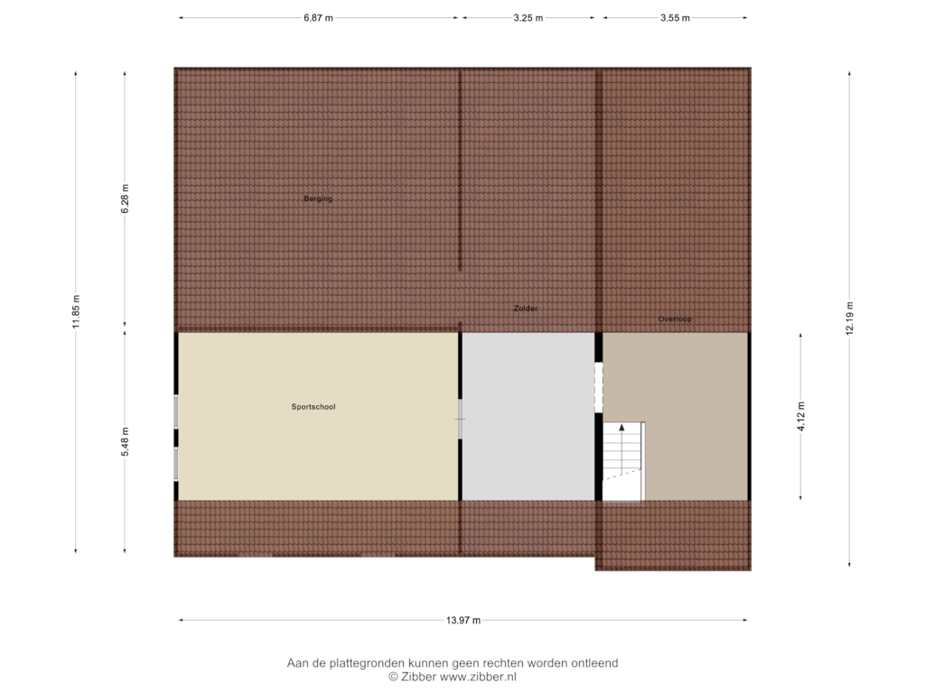 View floorplan of Zolder of Bluesdreef 12